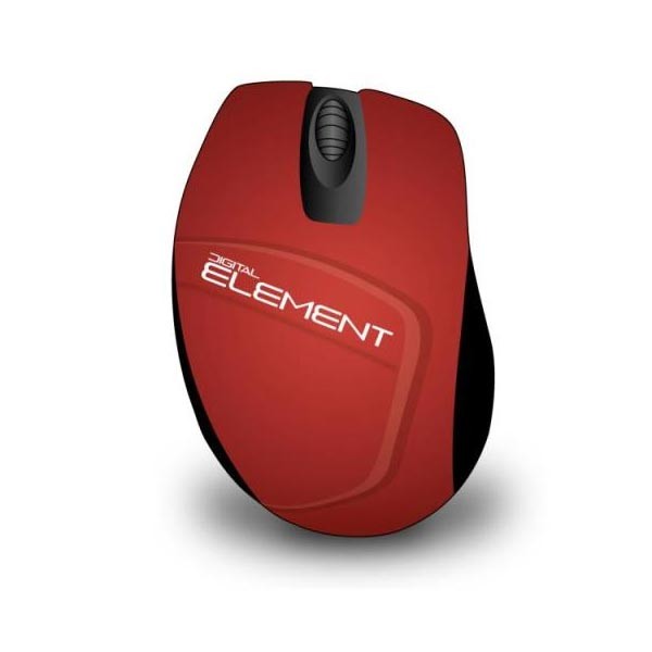 Ποντίκι Element Ασύρματο MS-165R 1200DPI, κόκκινο